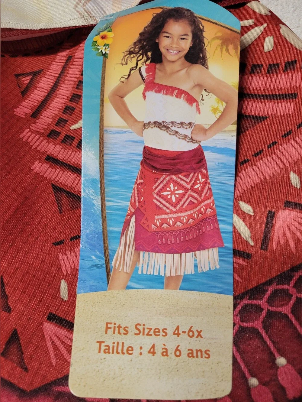 Jakks Disney Moana 2 Adventure Outfit Costume Dress Up for Kids Size 4-6x NEW